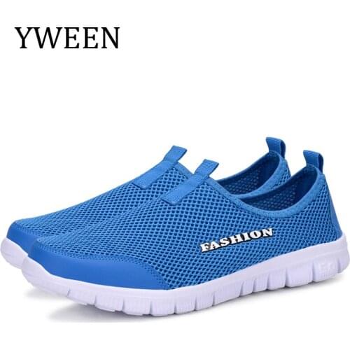 YWEEN Men Shoes Summer Sneakers Breathable Fashion Mesh Casual Shoes Couple Lovers Men&Women Mesh Shoes Big Plus Size Shoes