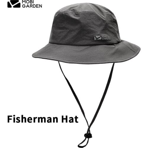 MOBI GARDEN Summer Fashion Fisherman Hat Outdoor Fishing Hiking Travel UV Sun Protection Breathable Cap Big Brim Bucket Hat