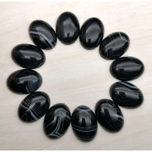 Natural stone 12pc Black stripe agates Cabochon Bead for DIY Ring earrings Jewelry Flatback accessories wholesale Free shipping