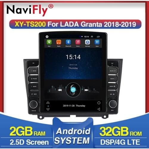 Navifly 9.7" Tesla style for LADA ВАЗ Granta Cross 2018 2019 Android video Car radio multimedia player navigation gps No DVD