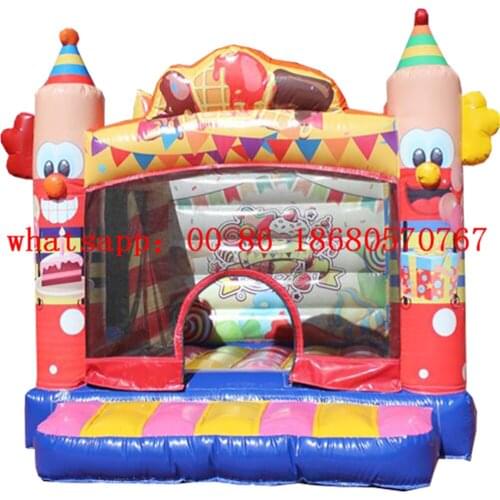 New designed clown trampoline jumper cheap inflatable jumping castle combination