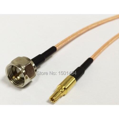 New F Male Plug Connector Switch CRC9 Convertor RG316 Wholesale Fast Ship 15CM 6"Adapter