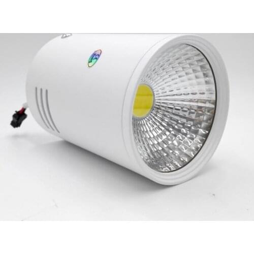 FreeShipping Surface Mounted LED Downlight 12W Dimmable COB LED ceiling down light AC110V/220V + led driver white/Black shell