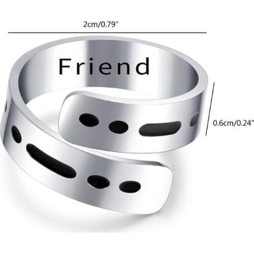 T8DE Womens Declaration Ring Stainless Steel Screw Winding Twisted Ring Encourage Jewelry for Birthday Anniversary Gifts