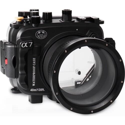 130ft/40m Waterproof Box Underwater Housing Camera Diving Case for Sony A7 A7S A7R 28-70mm 90mm or 16-35mm with Dome Bag Cover