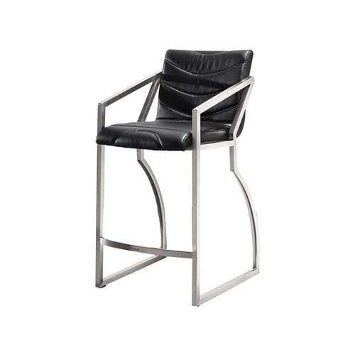 Chinafurniture Modern brushed stainless steel bar chair lounge chair high chair KTV bar chair lift