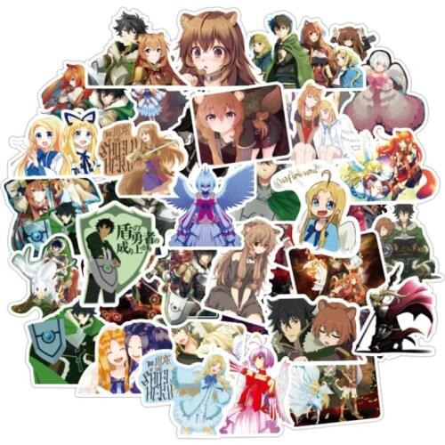 10/30/50PCS Shield Hero Day Cute Girl Cartoon Graffiti Applique Car Box Mobile Notebook Decoration Sticker Toy Wholesale
