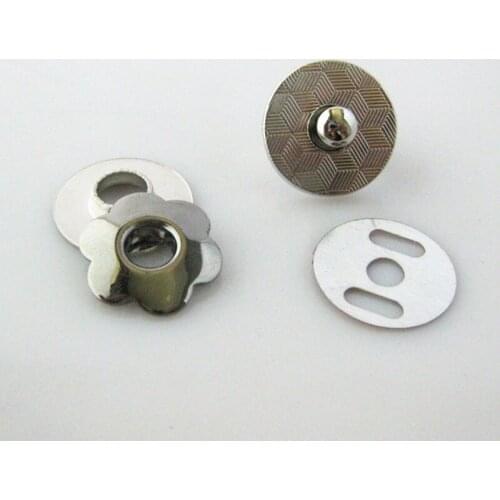 17MM 5/8" Silver 20 Set flower shape Magnetic snaps purse closures for Bag Book scrapbooking botoes Decoration and Special tool