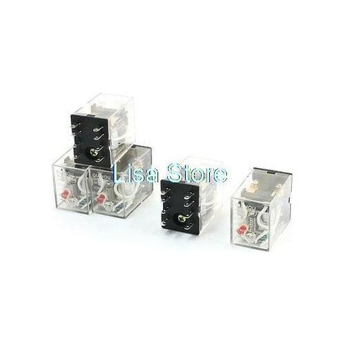 5pcs HH52P AC 110/120V 50/60HZ DPDT 2NO 2NC 8 Pin General Purpose Power Relay