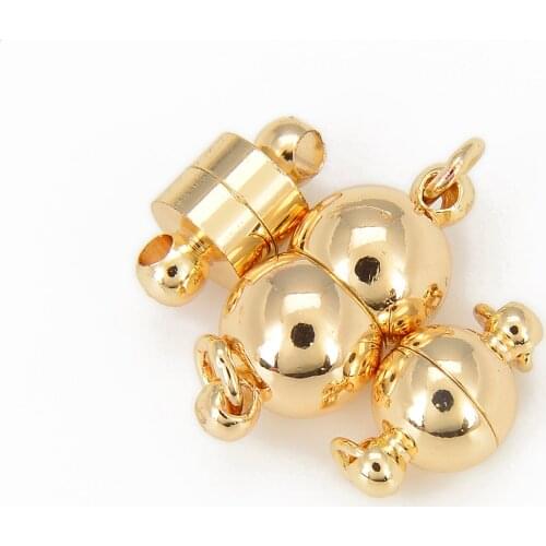 50 pièces fermoirs magnétiques en cuivre fournitures pour bijoux collier Bracelets faits à la main fermoirs connectés bijoux