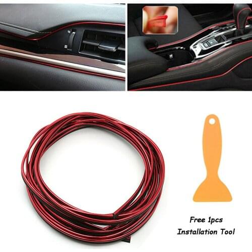 Car Edge Gap Line Flexible Interior Molding PVC Parts Universal 16.4ft Accessories