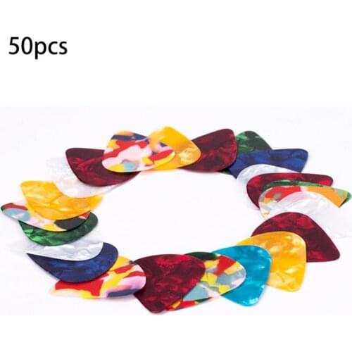 50 Guitar Picks 1 Box Case Acoustic Electric Bass Pic Guitar Accessories
