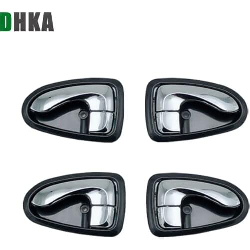 DHKA CHROME INNER INSIDE INTERIOR DOOR HANDLE FOR HYUNDAI ACCENT 00-06 2000 2001 2002 2003 2004 2005 2006