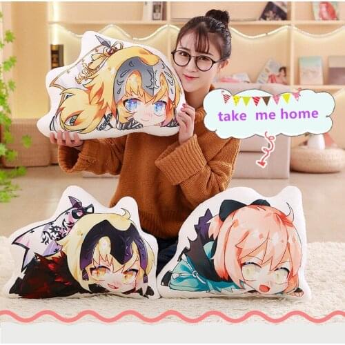 Fate FGO Fate Grand Order Plush Dolls Toys Joan Of Arc Black Saber Okita Souji Model Pillow Cushion 45CM