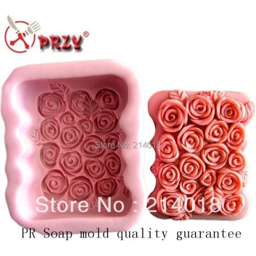 Soap Mold Cake Decoration Mold Manual Soap Mold Rose NO.SO-003 Food Grade Material (no Odor, No Oil Stains) Silicone Moulds PRZY