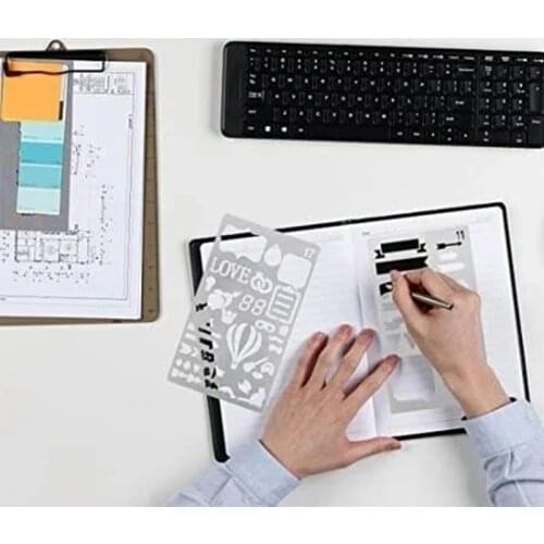 Innovative Stencil Art Template Set Cutout Painting Template Reusable Different Patterns for Kids Painting DIY M09