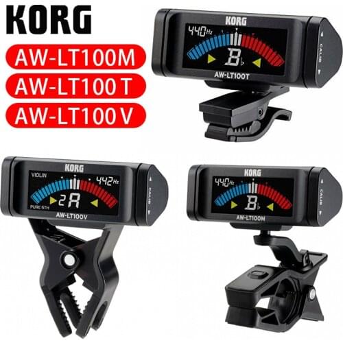 Korg clip-on Tuner,AW-LT100M for Orchestrale Instruments,AW-LT100T for Trumpet and Trombone,AW-LT100V for Violin and Viola,Black