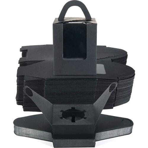 Cupcake Box,60 Cake Boxes,with Insert Pocket, Handle and Window,Kraft Paper Cupcake Holder, Suitable for Biscuite