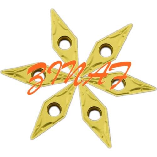 10pcs CNC blades VBMT160404 VBMT160408 single-sided V-shaped ceramic blade processing stainless steel aluminum parts SVJBR