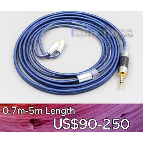 LN006219 3.5mm 2.5mm 4.4mm Balanced 99.97% PURE Silver Earphone Cable For AKG N5005 N30 N40