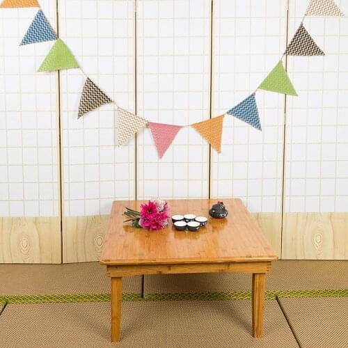 Natural Jute Burlap Pennants Diy Crafts Christmas Wedding Party Decorations Hanging Flags Festive events Party Holiday Supplies