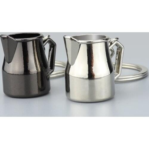 New Coffee Tools Key chain Simulation Coffee Machine Key Ring Best Gift Keychain Wholesale K3133