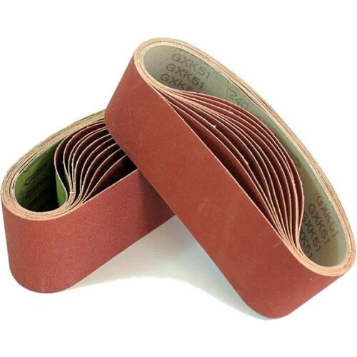 5 pcs 75*533mm Sanding Belts 533*75mm Band 3" 21" Screen With Grit 40 to 600 Soft Cloth For Belt Sander