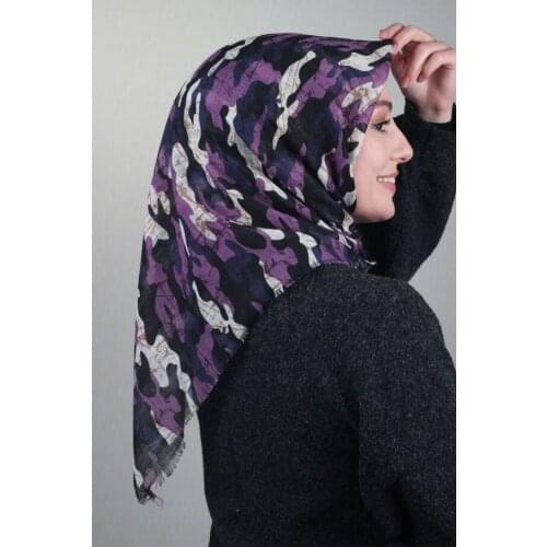 VERTU PATTERNED LINEN FLAMLI SCARF-DESEN-28-RENK-01