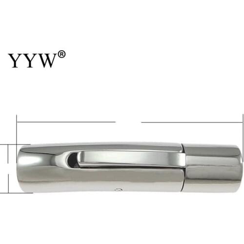 30pc Stainless Steel Bayonet Clasps For Jewelry Making 2mm 3mm 4mm 5mm 6mm Push Lock Lace Buckle Leather Cord Bracelet Clasp