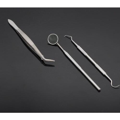 Dental Clamp Plier & Probes Pick & Mouth Mirror Steel Tool Professional Scaler