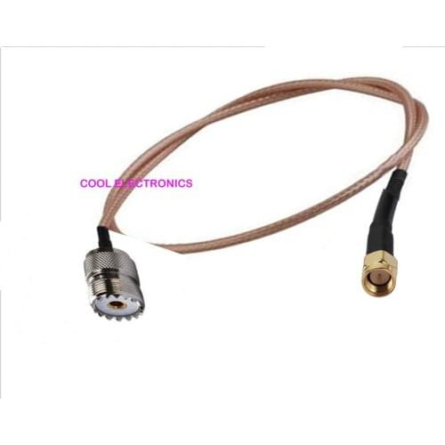 20pcs UHF SO239 Female Jack to RP SMA RP-SMA Female / SMA Male Pigtail Connector Adapter cable RG316 15cm
