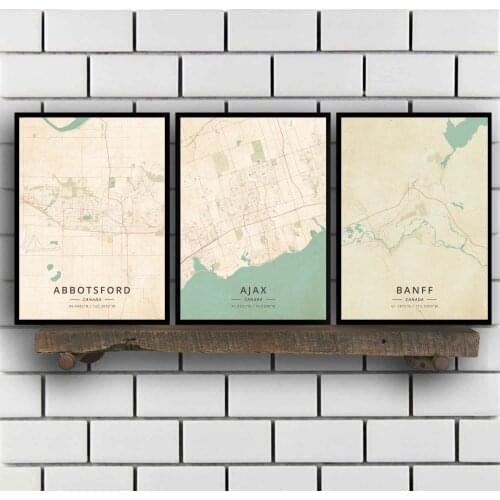 Abbotsford Ajax Banff Barrie Brampton Burlington Burnaby Calgary Cornwall Edmonton Fredericton Greater Canada Poster