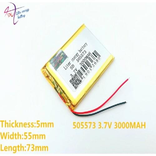 3.7V 3000mAh 505573 505575 Lithium Polymer Li-Po li ion Rechargeable Battery cells For Mp3 MP4 MP5 GPS mobile bluetooth