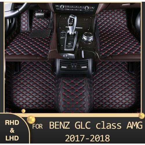 MIDOON Car floor mats for BENZ GLC class AMG（Sport SUV）2017 2018 Custom auto foot Pads automobile carpet cover