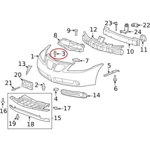 50pcs/set Car XBumper Cover Fender Liner Clip Lower Deflector Retainer 8mm Auto Clamps Accessories For GMC For Ford