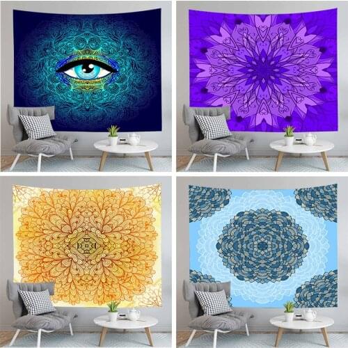 Indian Bohemian Tapestry Wall Hanging Carpet Sandy Beach Throw Rug Blanket Camping Tent Travel Yoga Mattress Mandala Mat