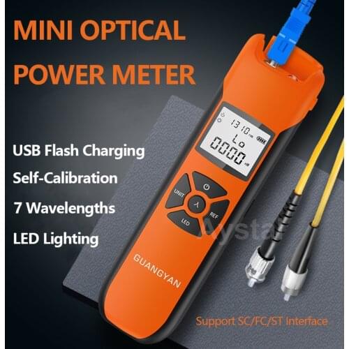 G10 New Optical Power Meter 2 in 1 High Precision Rechargeable Battery Fiber Optic Power Meter With Flash Light OPM