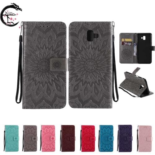 Leather Case Flip Cover for Samsung Galaxy j6 j4 Prime J6 Plus j610 j4plus j415 Phone Wallet Holder Cases Card Covering Coque