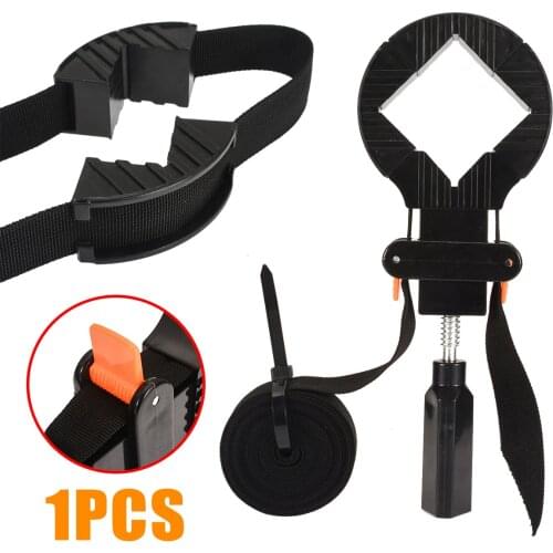 New Frame Corner Fixing Clamp 4 Jaws Adjustable Rapid Corner Clamp Strap Band For Woodworking Frame Fixing Supplies Black
