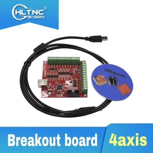 Breakout board CNC USB MACH3 100Khz 4 axis interface driver motion controller driver board MOTOR controller for CNC