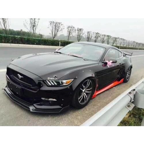 Suitable for Ford 15-21 Mustang Refitted Wide Body Side Skirt Widened Small Surrounding Front and Rear Lip Spoiler