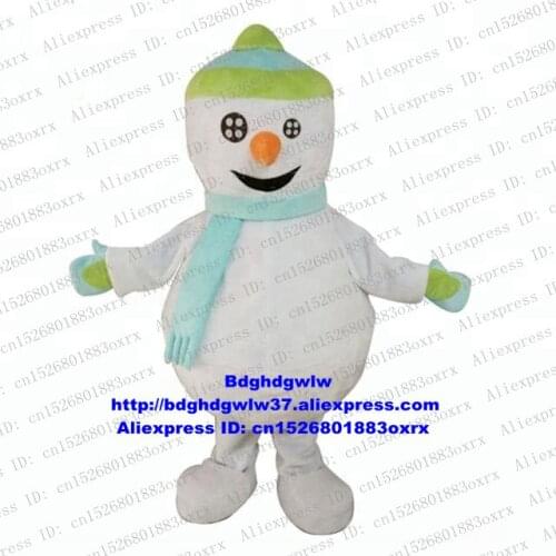 Christmas Xmas Snowman Snow Man Mascot Costume Adult Cartoon Character Outfit Suit Advertisement Promotion Grad Night zx2711