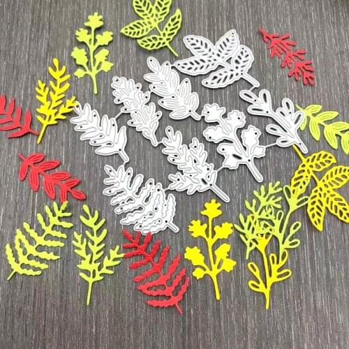 Metal Cutting Dies Cut 8pcs Leaf Decoration Scrapbook Paper Craft Knife Mould Blade Punch Stencils
