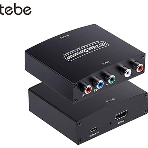 Tebe Ypbpr Component to HDMI-Compatible Converter for PS2 Xbox PS4 DVD Support 1080P HD Video Converter