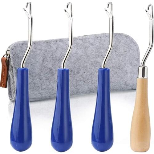 MIUSIE 5Pcs/Set Crochet Hook Needle Hair Weaving Needle For Braids Knitting Crochet Needles For Needle Accessoires Tools