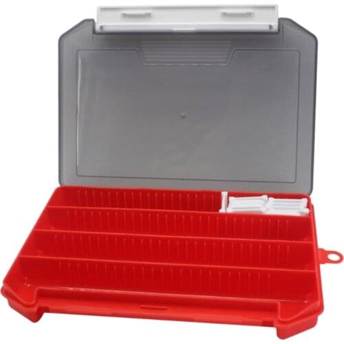 Fishing Tackle Box Storage Tray with Removable Dividers Fishing Lures Hooks Accessories Organizer Holder Case