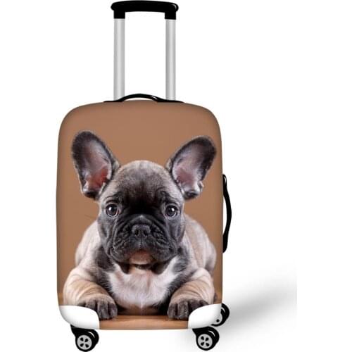 HaoYun Protective Suitcase Cover Cute Bulldogs Elastic Dust-proof Luggage Cover Little Animal Waterproof Luggage Accessorie