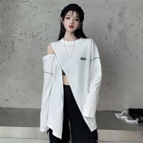 New Hot selling long sleeve summer tops for women 2021 fashion clothes for teens goth woman tshirts casual graphic tee Ay1402