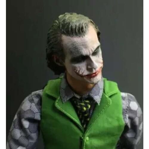 1/6 Scale High Quality Joker Head Carving MJ12 Clown Heath Ledger Head Sculpt Model for 12in Action Figure Collection