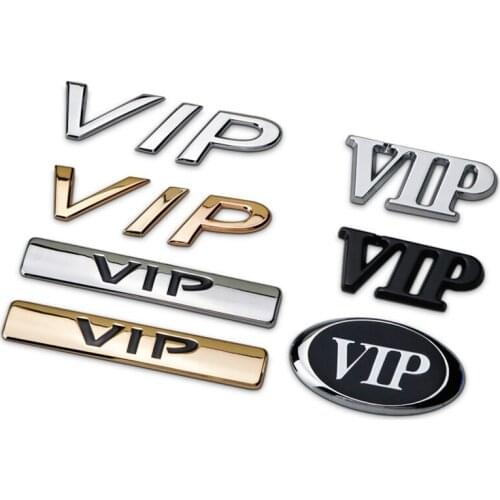1pcs 3D Chrome Metal VIP JP Badge Decal Auto Sticker Emblem For Lexus Jeep Mazda Ford Fiesta Mitsubishi Lancer Bentley Audi Kia